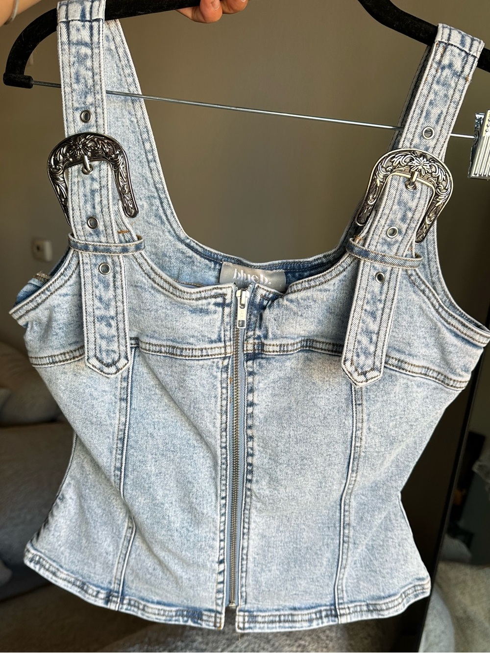 Blue B Denim Top Size Small - Picture 2 of 5
